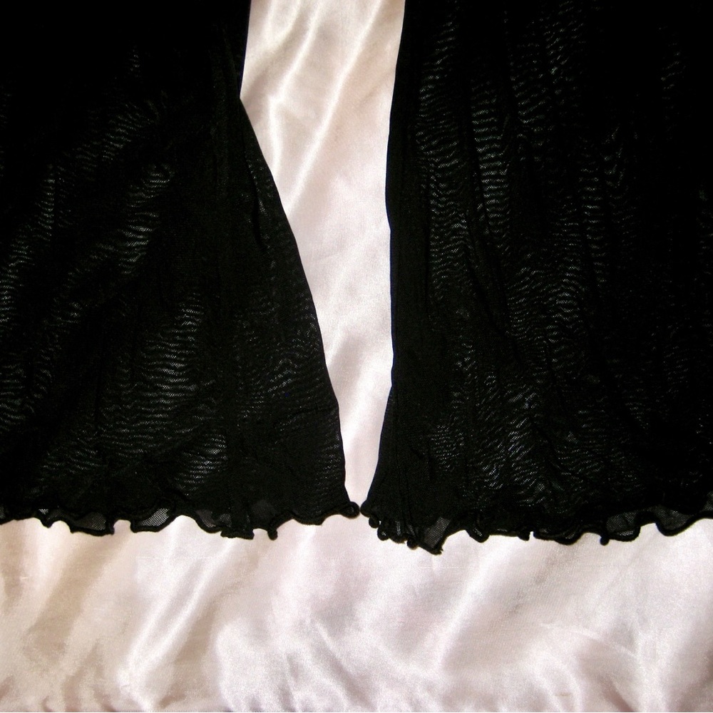 Elegant Black Sheer Flare Bottoms🥂🖤
